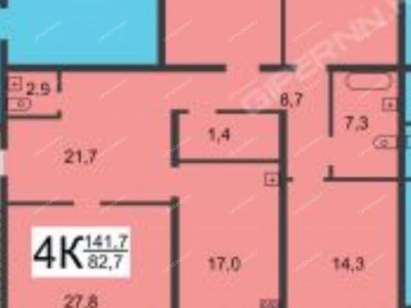 четырёхкомнатная квартира на Большой Покровской улице дом 47б
