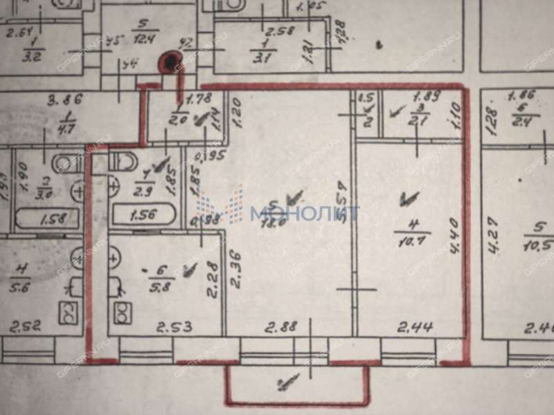двухкомнатная квартира на Совнаркомовской улице дом 30