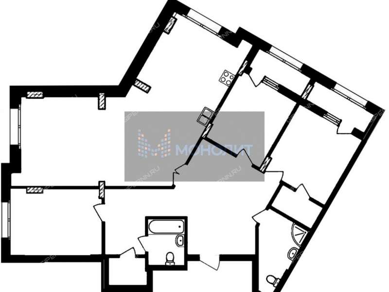 однокомнатная квартира на улице Владимира Высоцкого дом 1