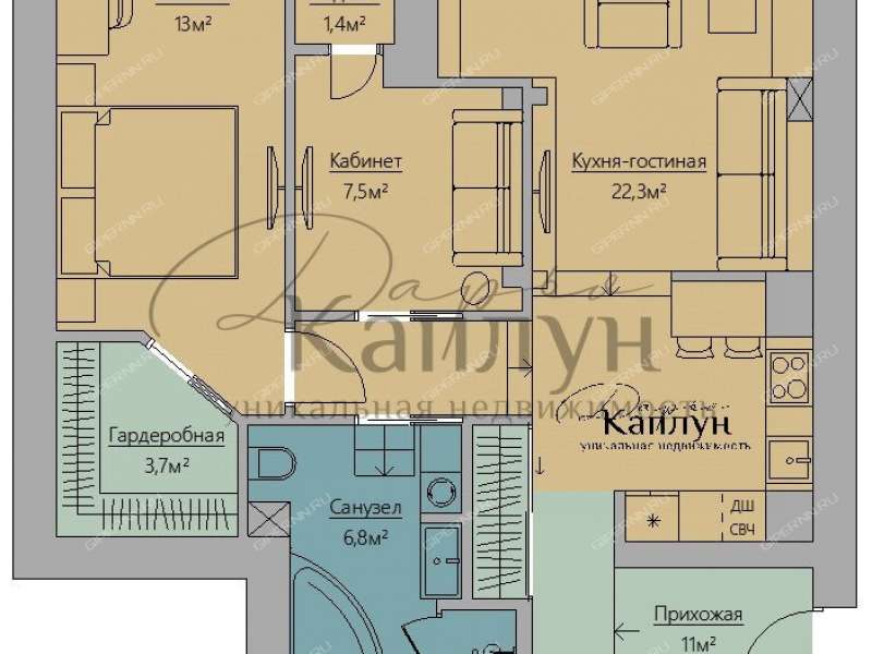 двухкомнатная квартира на улице Володарского дом 40