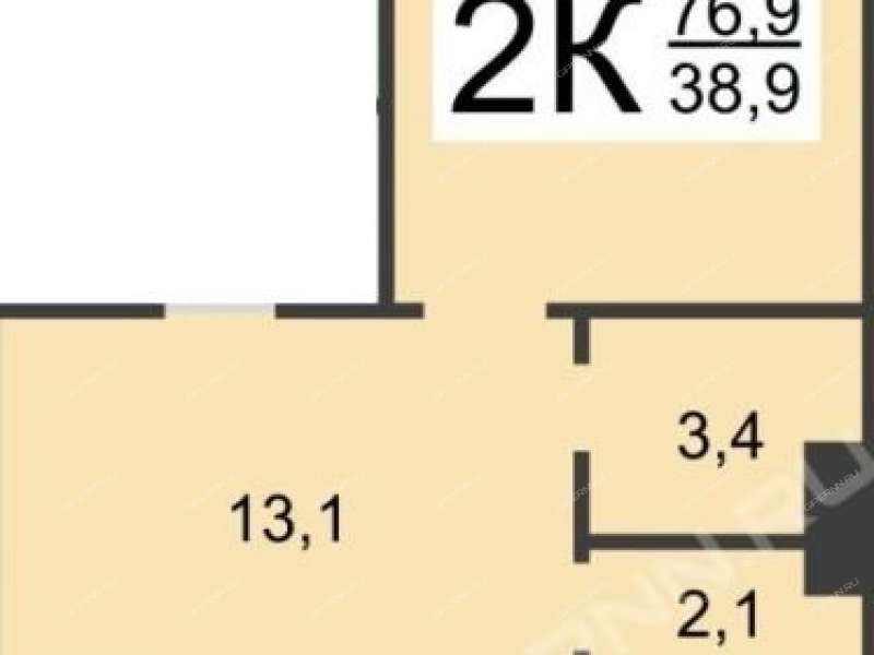 двухкомнатная квартира на улице Нижне-Печерская дом 15