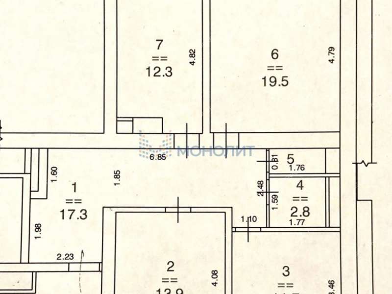 трёхкомнатная квартира на Заречном бульваре дом 5