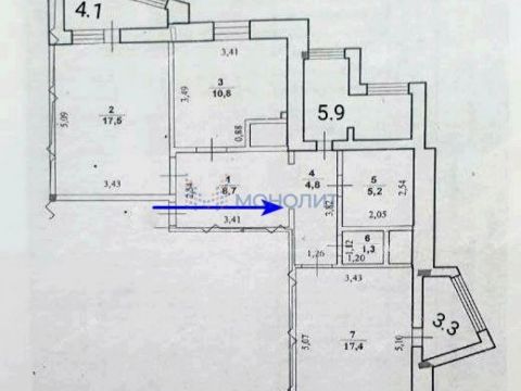 2-komnatnaya-ul-bogdanovicha-d-4 фото