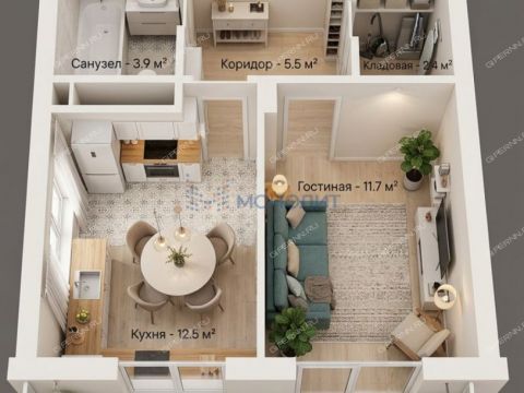 1-komnatnaya-ul-zhurova-d-15 фото