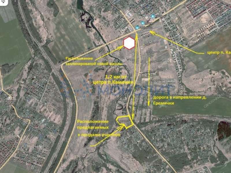 земельный участок 210 соток Заречная улица деревня Гремячки