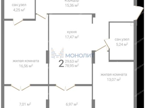 2-komnatnaya-ul-pravdinskaya-d-43 фото