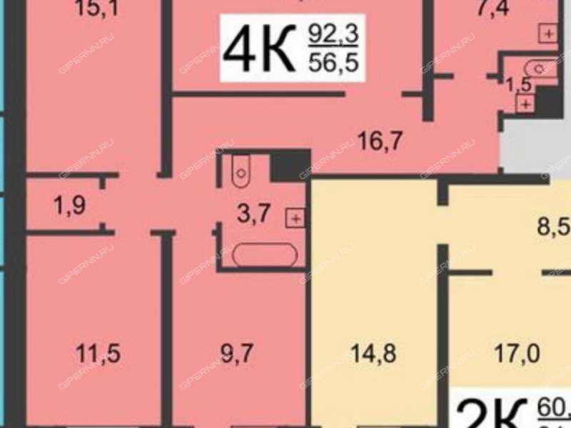 четырёхкомнатная квартира на Волжской набережной дом 9