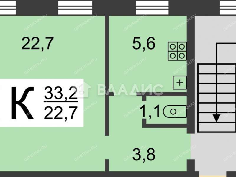 однокомнатная квартира на Знаменской улице дом 21