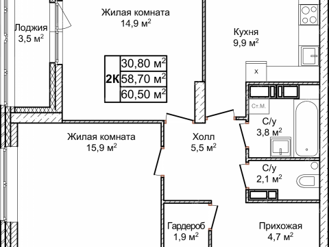 2-komnatnaya-zhk-novoe-olgino-dom-1 фото