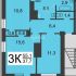 трёхкомнатная квартира на улице Искры дом 3