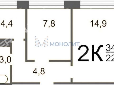 2-komnatnaya-prosp-molodezhnyy-d-8 фото