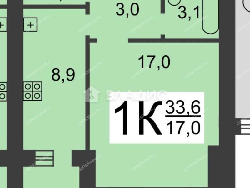 однокомнатная квартира на улице Политбойцов дом 19