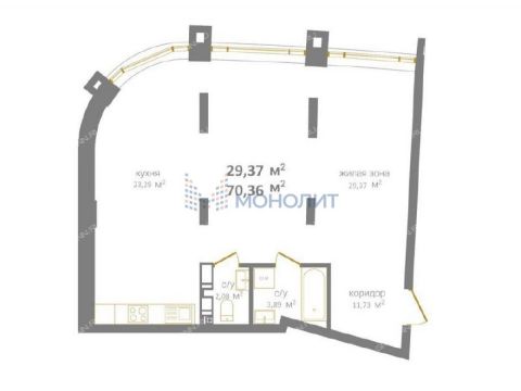 2-komnatnaya-ul-dalnyaya-d-10 фото