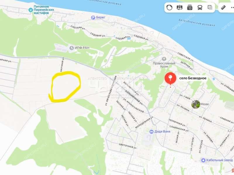 земельный участок 8,8 сотки село Безводное